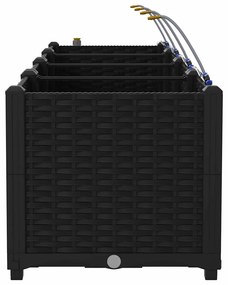 vidaXL Ζαρντινιέρες κήπου Μαύρο 120 x 40 x 37.5 cm Ατσάλι