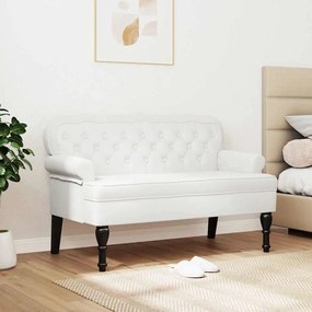 vidaXL Καναπές Chesterfield Λευκό 119,5 x 64,5 x 75 εκ. Τεχνητό Δέρμα