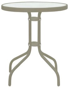 Τραπέζι Watson μέταλλο σαμπανιζέ-γυαλί Φ60x70εκ 60x60x70 εκ.