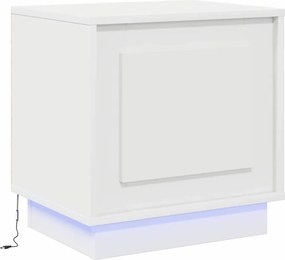 vidaXL Κομοδίνο Λευκό 44 x 34,5 x 45 εκ Επεξεργασμένο ξύλο