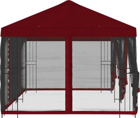 vidaXL Κιόσκι με Πλαϊνές Τοίχους 6 x 3 m Μπορντό