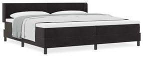 vidaXL Κρεβάτι με Στρώμα Μαύρο 200x200 cm Βελούδινο
