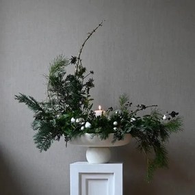 Baburu Big Κεραμικό Διακοσμητικό Μπολ Άσπρο L43xW43xH18cm 101 COPENHAGEN