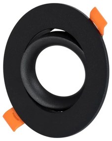 Χωνευτό Σποτ Φωτιστικό Οροφής Φ10.5xΥ2.2cm-Μαύρο-OMEGA 60633 Globostar-60633-Μαύρο 60633