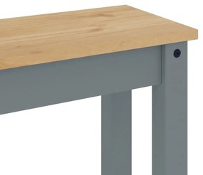 Πάγκος Τραπεζαρίας Panama Γκρι 105x30x45 εκ. Μασίφ Ξύλο Πεύκου - Γκρι
