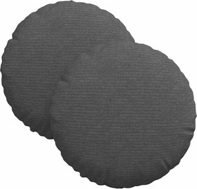 vidaXL Μαξιλάρια καθισμάτων 2 pcs Σκούρο Γκρι Ø30 x 13 εκ