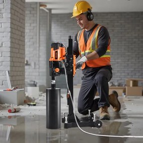 VEVOR Diamond Core Drill Machine Concrete Core Drill Rig with Stand 10 in 2500W