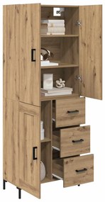 vidaXL Highboard Artisan Oak 69,5 x 34 x 180 εκ. Επεξεργασμένο ξύλο