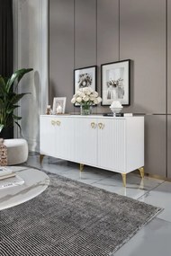 Stewehome Κονσόλα mdf με μεμβράνη και πόρτες 160x40x84 cm
