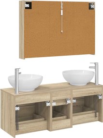 vidaXL Σετ Επίπλων Μπάνιου 4 pcs Sonoma Δρυς