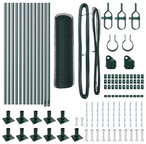vidaXL Στύλος Περιφράξεων Πράσινο 25 x 0,5 m (13 mm μάσκα) Ατσάλι