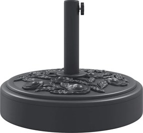 vidaXL Βάση Ομπρέλας Ασημί για Ιστό Ø38/48 χιλ. 25 κ. Γρανίτη