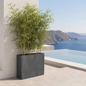 Ζαρντινιέρα ανθρακί beton effect Υ68,6x77x23,5εκ.