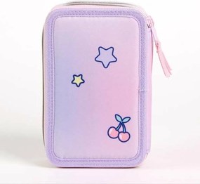 Κασετίνα Stitch Λιλά 12,5 x 6,5 x 19,5 cm