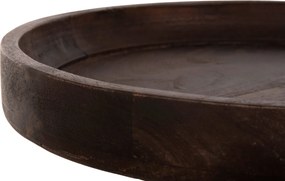 ΤΡΑΠΕΖΙ ΣΑΛΟΝΙΟΥ ΣΤΡΟΓΓΥΛΟ CRAMM HM9700 ΜΑΣΙΦ MANGO ΣΚΟΥΡΟ ΚΑΦΕ Φ45x47Υεκ.