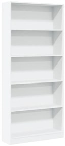 vidaXL Βιβλιοθήκη Λευκή 80x24x176 εκ. από Επεξεργασμένο Ξύλο
