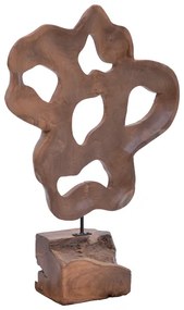 Intrahome Επιτραπέζιο διακοσμητικό Strab intrahome φυσικό ξύλο teak-μέταλλο 49x15x70εκ | SKU: INTRAPA-426111133