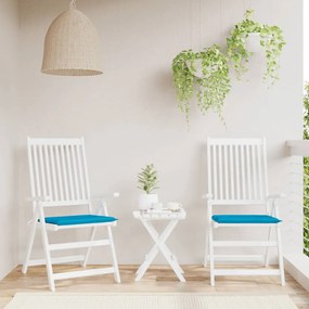 Μαξιλάρια Καρέκλας Κήπου 2 τεμ. Μπλε 40x40x3 εκ. Υφασμάτινα