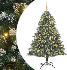 vidaXL Τεχνητό Χριστουγεννιάτικο Δέντρο με 300 LED Πράσινο 180 cm