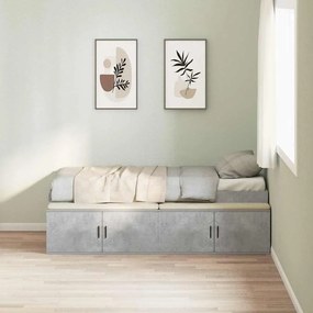 vidaXL Κρεβάτι με Αποθήκευση Γκρι Σκυρόδεμα 80x200 εκ