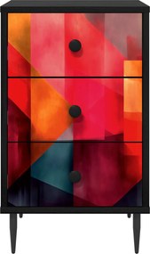 vidaXL Κομοδίνο HEESCH 2 τμχ. Μαύρη Δρυς 36 x 33 x 61 εκ.