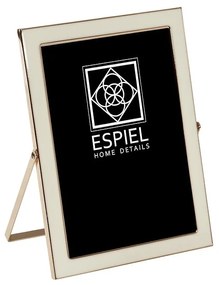 Κορνίζα Μεταλλική Λευκή-Χρυσή ESPIEL 13x18εκ. FAM602