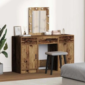 vidaXL Τραπέζι περιποίησης με συρτάρι 3 pcs Καφέ 50 x 41 x 135 εκ