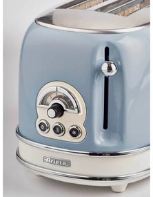 Τοστιέρα ψωμιού Ariete VINTAGE 0155/05, 810W, 2 φέτες, 3 λειτουργίες, 6 στάδια, Αφαιρούμενος δίσκος ψίχας, Μπλε