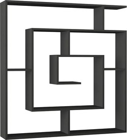 Βιβλιοθήκη Labirent Megapap χρώμα ανθρακί 125x22x129εκ.