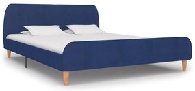 vidaXL Πλαίσιο Κρεβατιού Μπλε 180 x 200 εκ. Υφασμάτινο