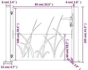 ΠΥΛΗ ΚΗΠΟΥ 105 X 105 ΕΚ. ΣΧΕΔΙΟ ΓΡΑΣΙΔΙ ΑΠΟ ΑΤΣΑΛΙ CORTEN 153227