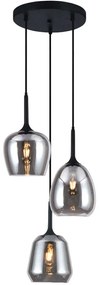 Φωτιστικό Οροφής Maeva 4312900 60x150cm 3xE27 40W Smoke-Black Viokef