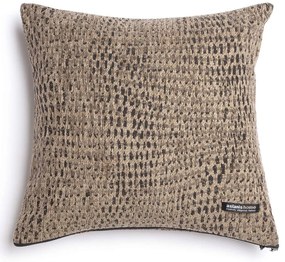 Μαξιλαροθήκη Διακοσμητική Ismaros Classic Beige-Black Aslanis Home 45X45 Βαμβάκι-Chenille