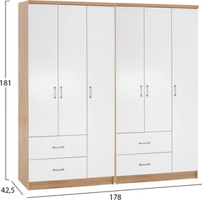 ΝΤΟΥΛΑΠΑ 6ΦΥΛΛΗ CAESAR HM21236.02 ΜΕΛΑΜΙΝΗ SONAMA &amp; ΛΕΥΚΟ 180x42,5Χ181Υεκ.