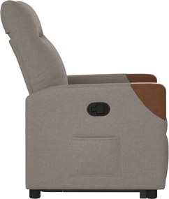 vidaXL Πολυθρόνα Ανακλινόμενη με Ανύψωση Χρώμα Taupe Υφασμάτινη