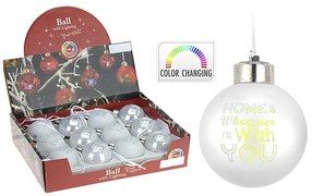 JΚ Home Décor - Μπάλα Γυάλινη Φωτιζομενη Λευκή 2Σχδ 6cm