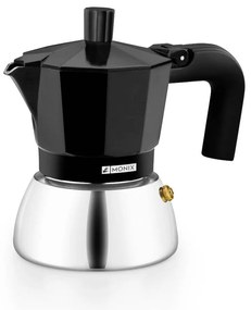 Ιταλικη καφετιερα BRA INOX BLACK 3T Μαύρο