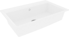 vidaXL Νεροχύτης Κουζίνας  Λευκό 790x500x193 εκ Γρανίτης