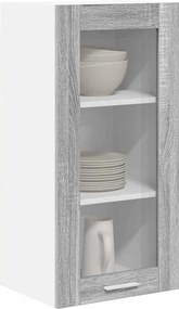 vidaXL Κρεμαστό ντουλάπι 2 pcs Γκρίζο Σονομα Επεξεργασμένο Ξύλο