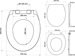 Tiger Ventura Καπάκι Λεκάνης Duroplast Black 251490746
