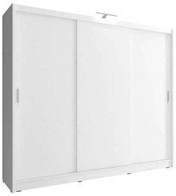 Ντουλάπα Τρίφυλλη Συρόμενη 24114-WK1w-250 250x214x62cm White Three Door Particle Board