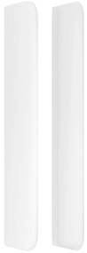 vidaXL Κεφαλάρι με Πτερύγια Λευκό 103x16x118/128 εκ.Συνθ. Δέρμα