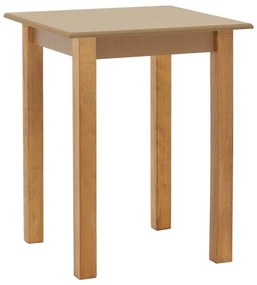 Table Zolenio solid beech wood with mdf top polish walnut 60x60x76cm 60x60x76 εκ.