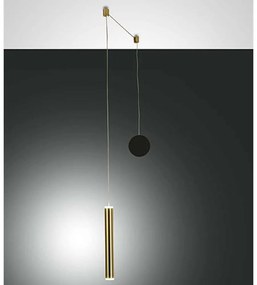 Φωτιστικό Οροφής Prado 3685-41-209 Φ4x31cm Dim Led 720lm 6,5W Black-Brass Fabas Luce