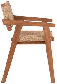 Καρέκλα-Πολυθρόνα C9403.01 Μασίφ Ξύλο Teak Φυσικό 54x60x85Y ΕΚ. 54x60x85 εκ.