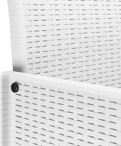 vidaXL Σέτ φαγητού για κήπο 5 pcs Λευκό Rattan Polt