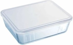 Δοχείο συντήρησης τροφίμων Pyrex Λευκό Μαύρο Διαφανές Clear Ορθογώνιο