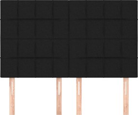 vidaXL Κεφαλάρι Μαύρο 144x5x118/128 εκ. Ύφασμα