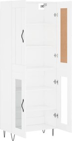 vidaXL Ντουλάπι Λευκό 69,5x34x180 εκ. από Επεξεργασμένο Ξύλο