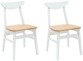 vidaXL Καρέκλες φαγητού 2 pcs Λευκό 42 x 47.5 x 81 εκ